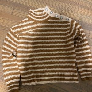 J.Crew cable knot mock neck pullover
